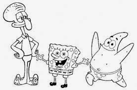 Gambar Mewarnai Spongebob Lucu Kartun