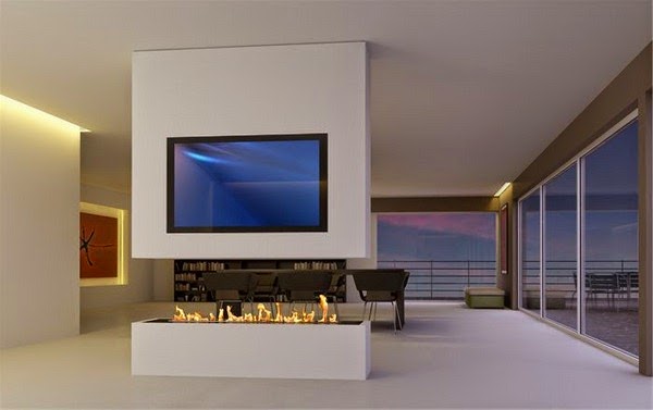 Deco-ecological fireplaces