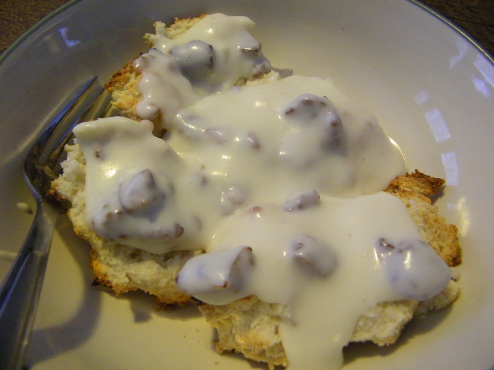Cooking through Disney Pioneer Hall Biscuits and Gravy