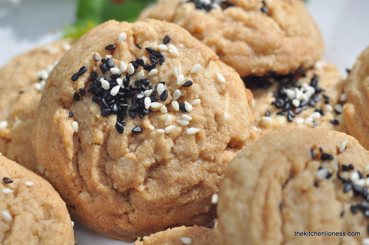 The Kitchen Lioness Tahini Cookies with Halva, white Chocolate & Sesame Seeds Time for a