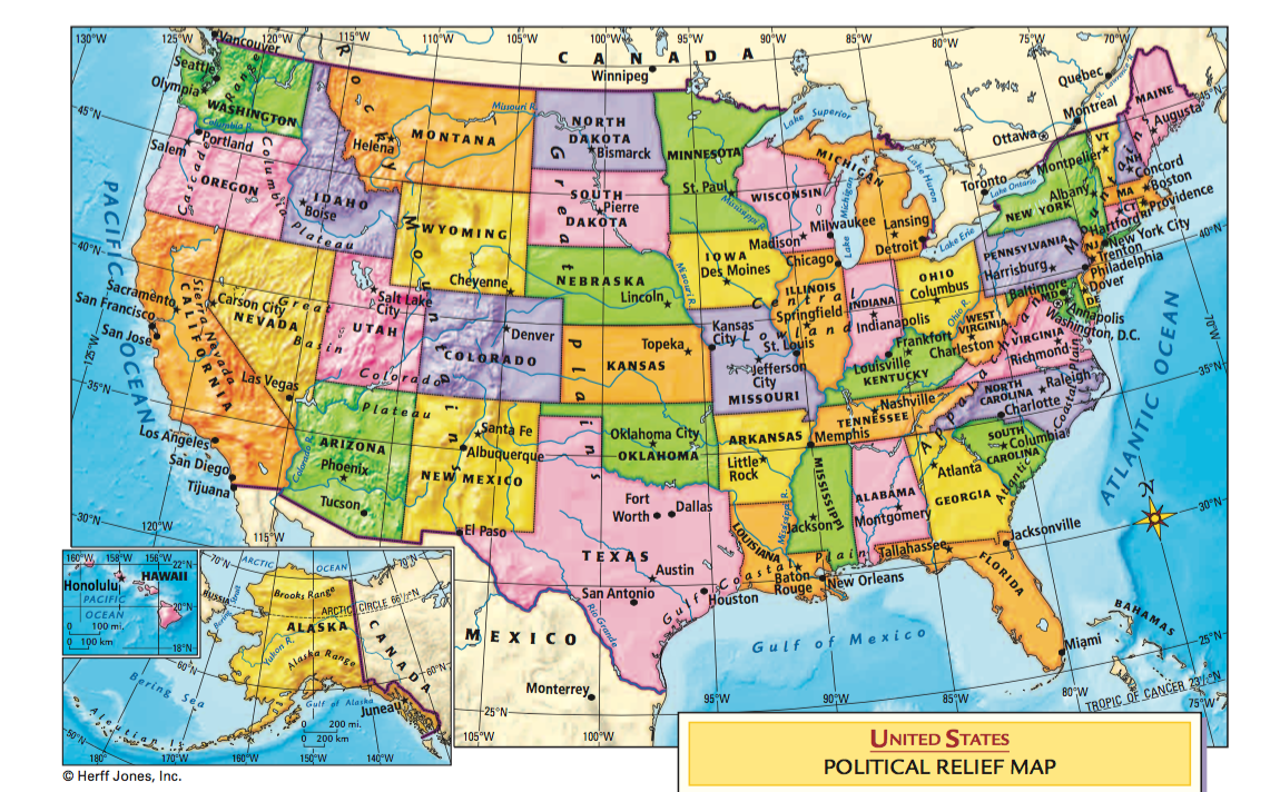 Штаты сша карта с названиями. Карта Америки со Штатами географическая и городами. Карта США со Штатами и городами на русском языке географическая. Карта Америки со Штатами. Подробная карта США.