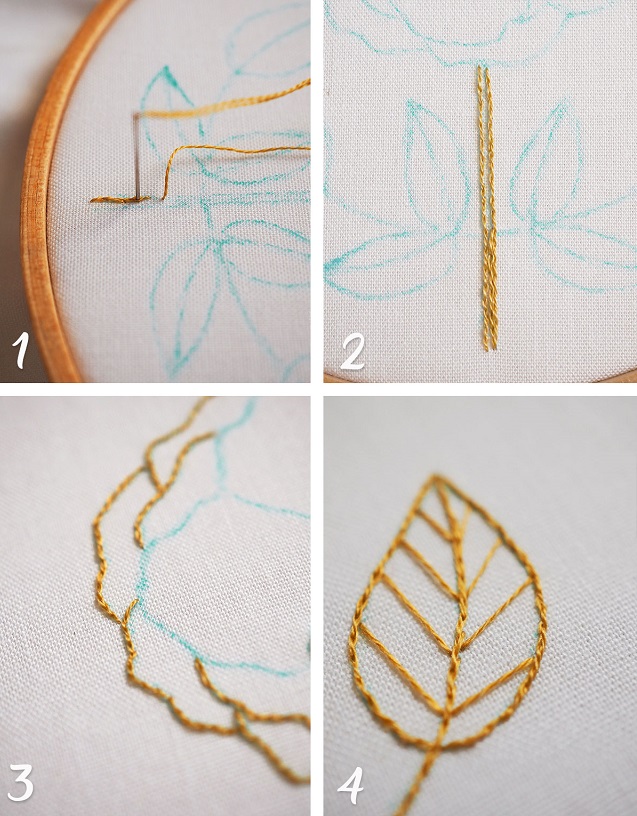 Hướng dẫn thêu đâm xô hoa hồng - Hình 1