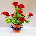 Paper Quilling; how to make miniature rose flower pot