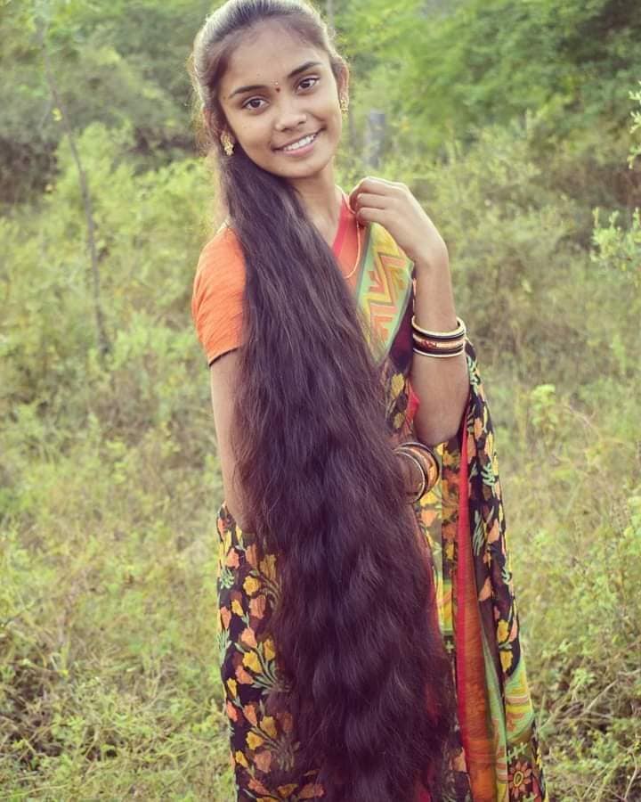 Village Barber Stories: Tamil young girl's Knee length long hair