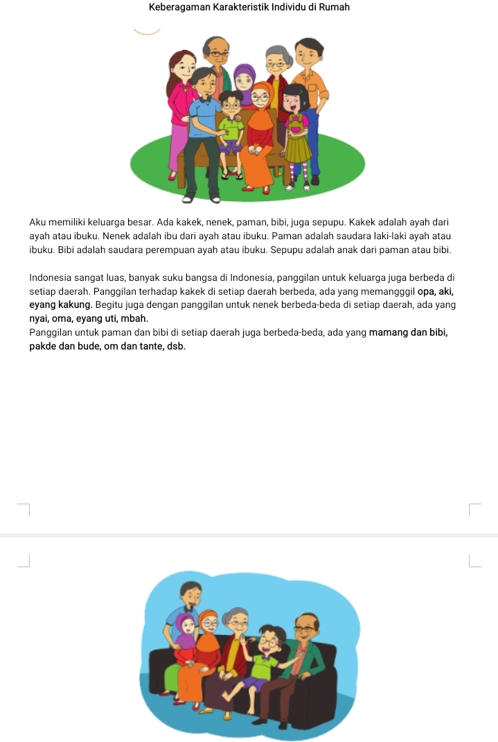 Panggilan keluarga dalam bahasa indonesia