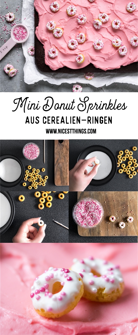 Mini Donut Sprinkles Donut Streusel aus Cerealien Ringen