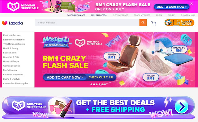 Laman Web Shopping Online di Malaysia
