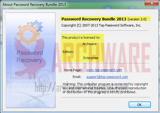 Password Recovery Bundle 2013.v3.0 serial key or number