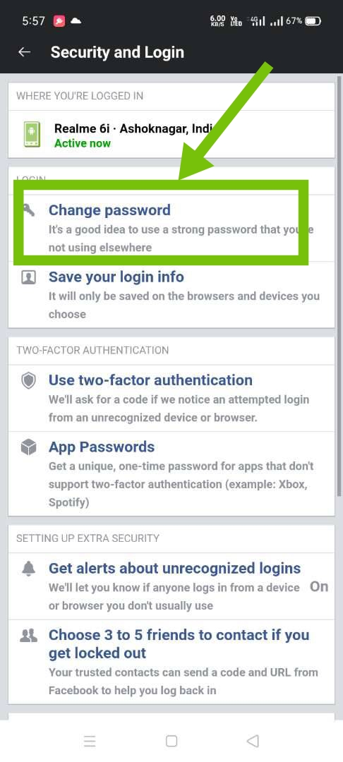 Facebook password bhul gaya hu