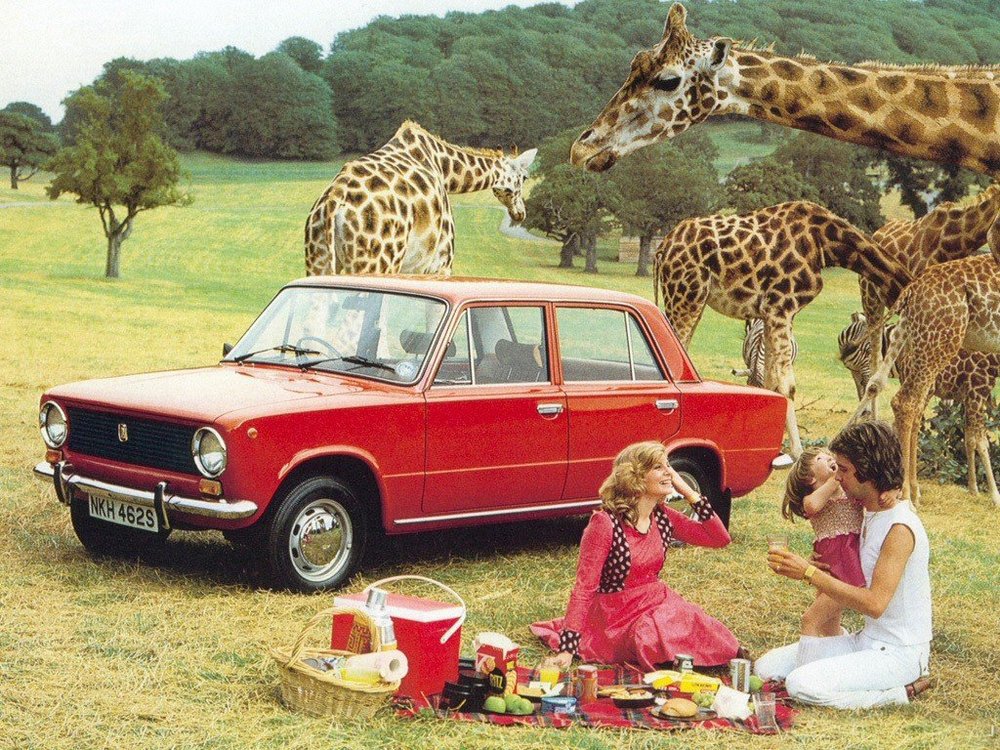 Vintage advertising posters of Soviet cars from the past  1970s 1980s - 75