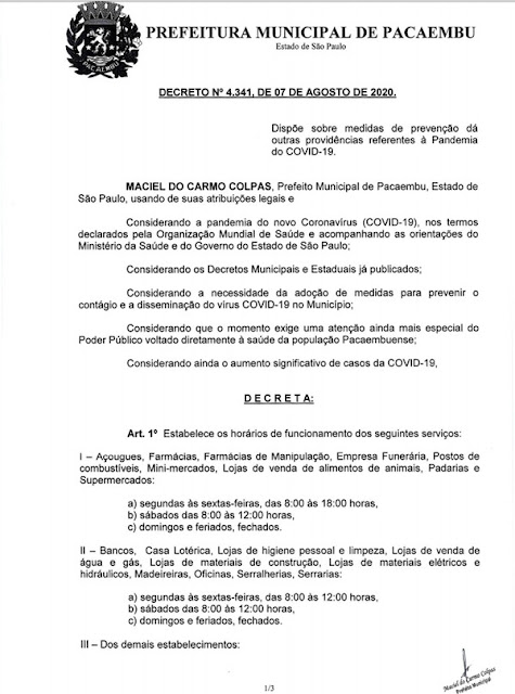 Pacaembu proíbe moradores nas ruas das 21h às 5h devido ao aumento de casos da Covid-19 Pacaembu proíbe moradores nas ruas das 21h às 5h devido ao aumento de casos da Covid-19