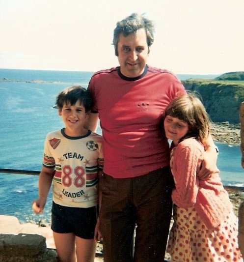 With my dad and my brother on holiday in Scotland in 1981