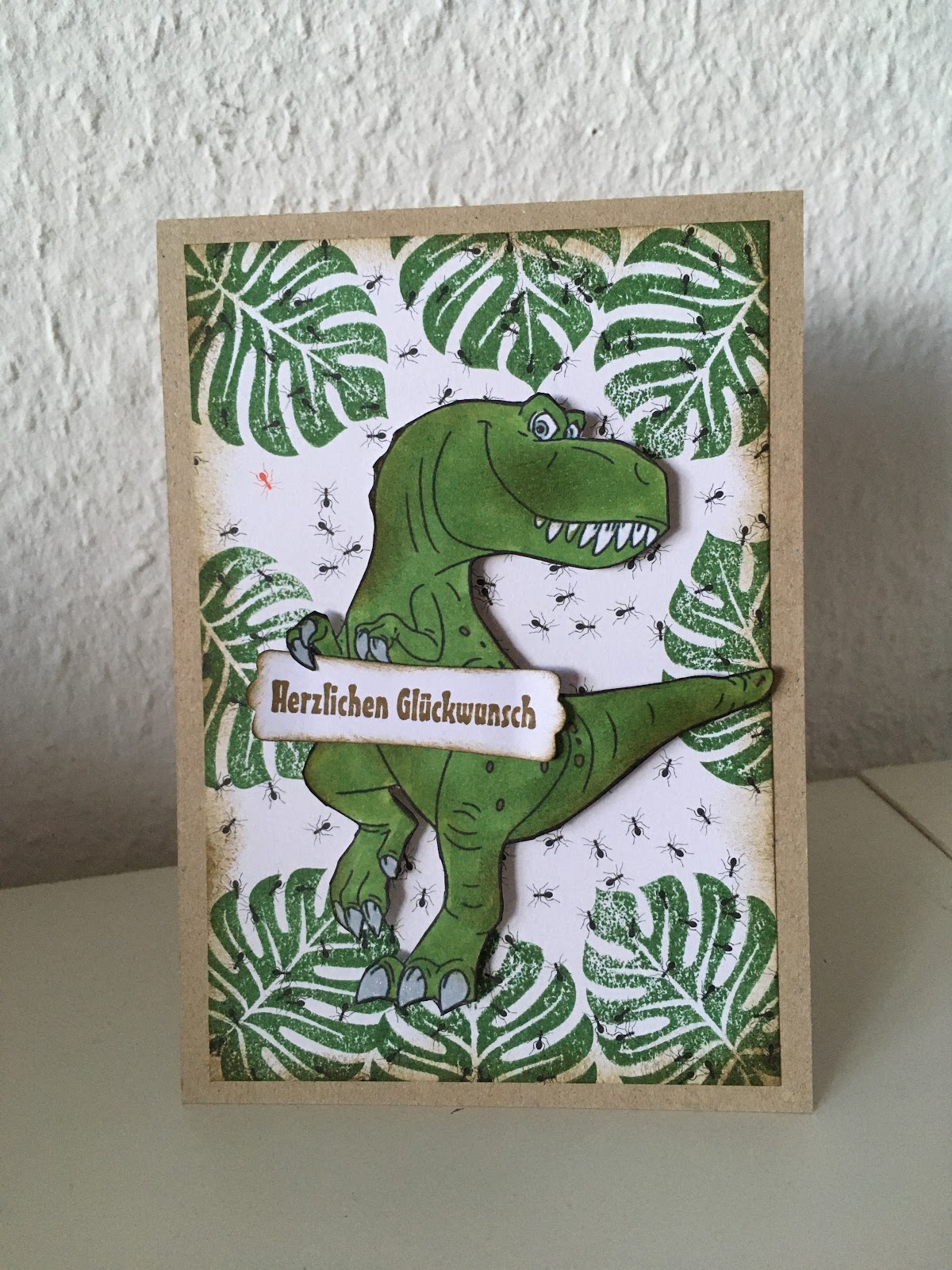 Kristin Stempelmädels: Dino Karte