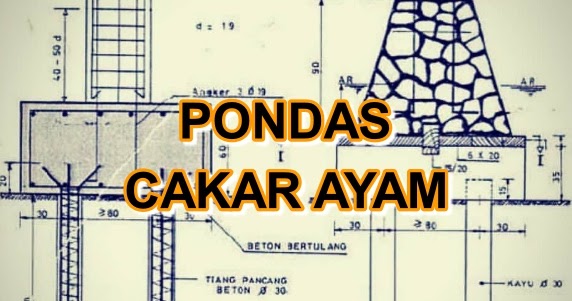 Ebook Pondasi Cakar Ayam  Kaula Ngora  Kumpulan Gambar Kerja File Dwg