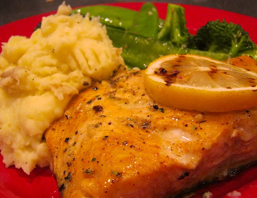 FEAST Copper river salmon with grilled lemon