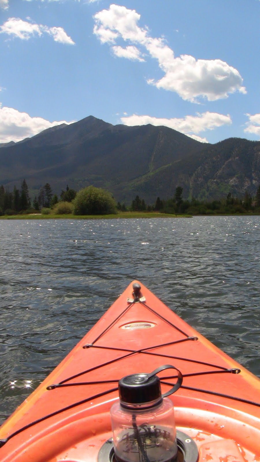 Jesse, Stacey & Maximus Kayaking in Lake Dillon