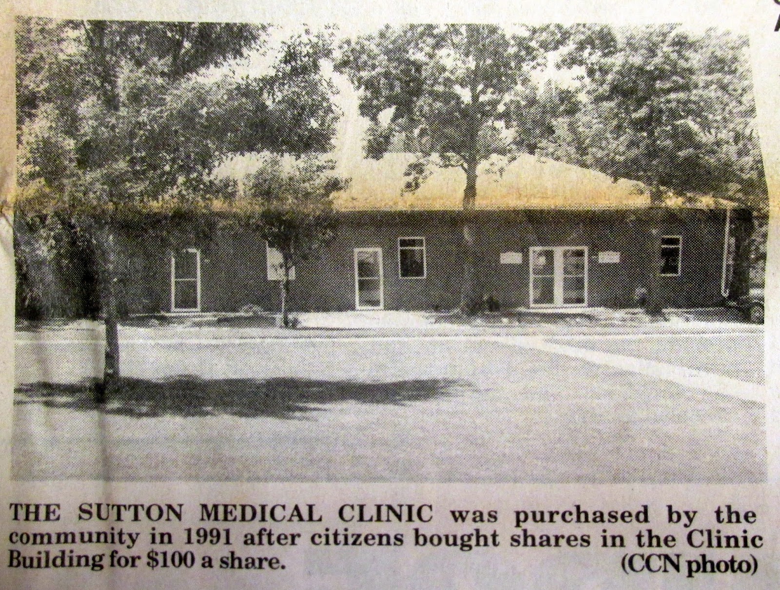 Sutton Nebraska Museum Sutton Medical Clinic Story in 1995