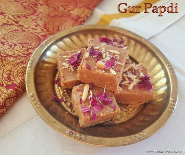 images of Gur Papdi Recipe / Gol Papdi Recipe / Sukhdi Recipe / Gujarati Gol Papdi Recipe - A Gujarati Sweet Recipe