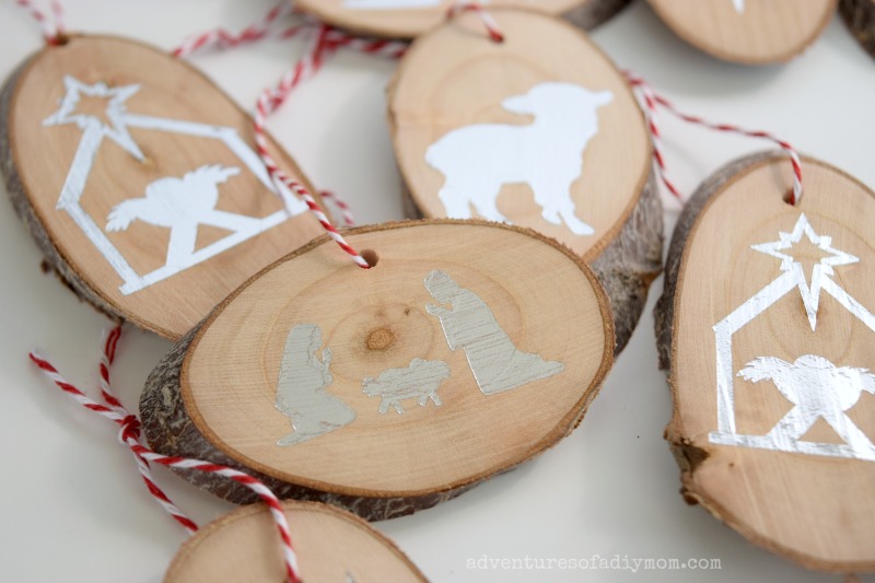 Cute Wood Slice Snowman Ornaments - Artsy Momma