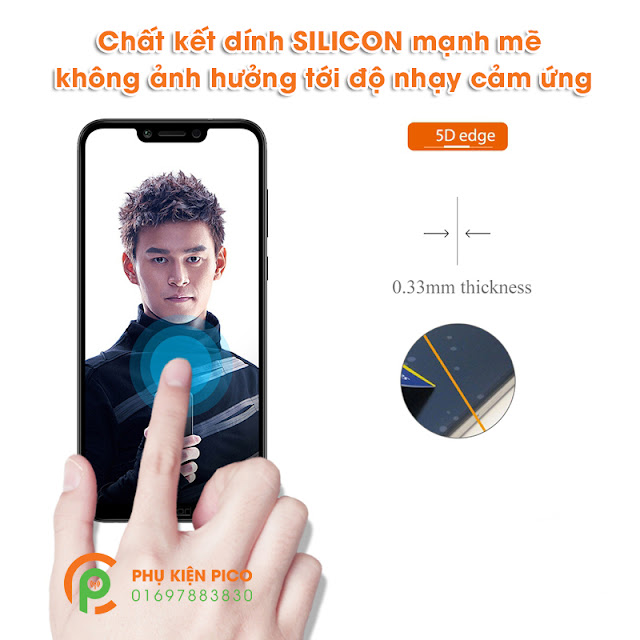 Kính cường lực Huawei Honor Play 2018 full viền siêu cứng - 4