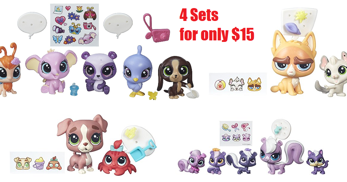 FOUR Littlest Pet Shop Toy Sets 15 (Reg 59)+ Free Shipping With