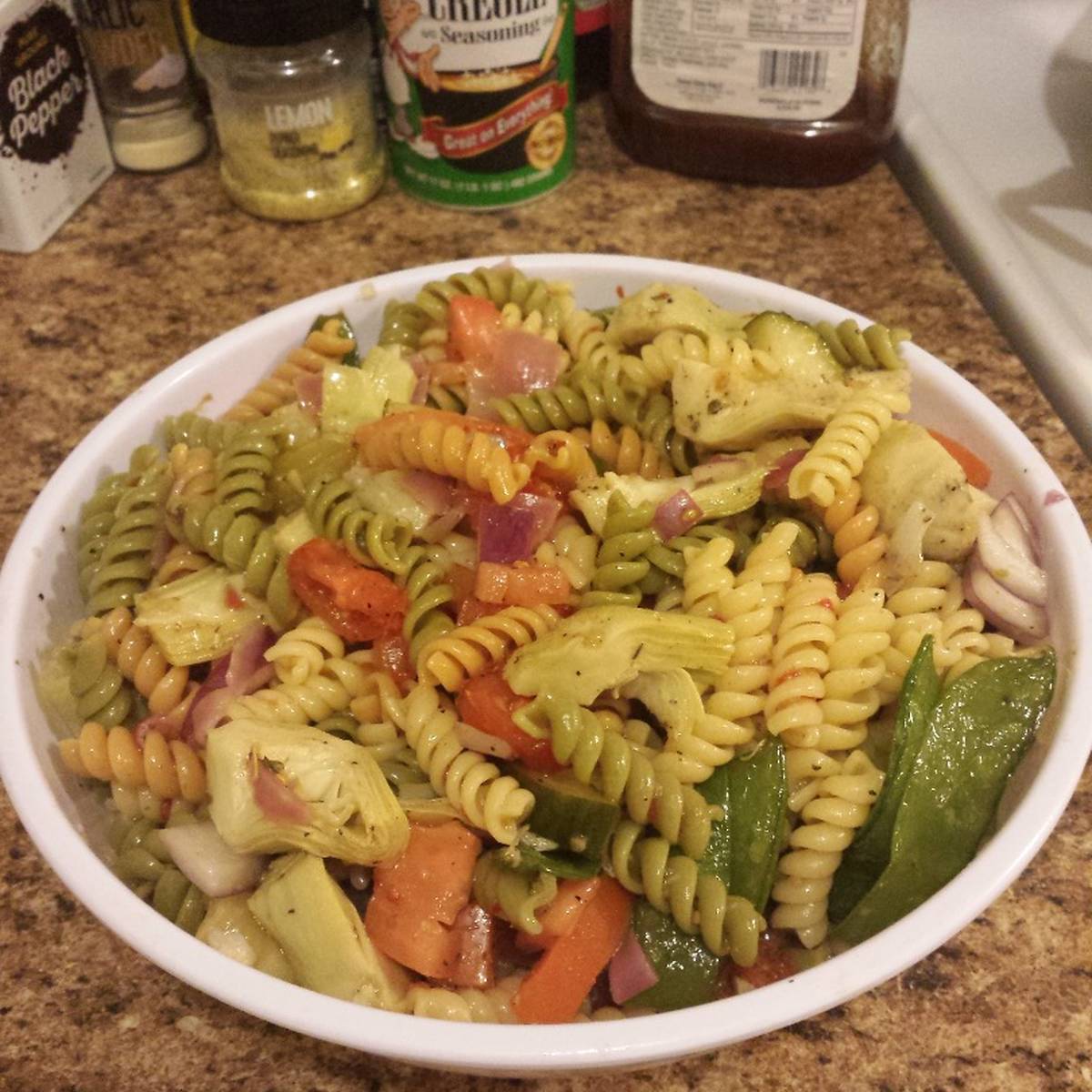 Easy Caesar Pesto Pasta Salad Geni Recipes