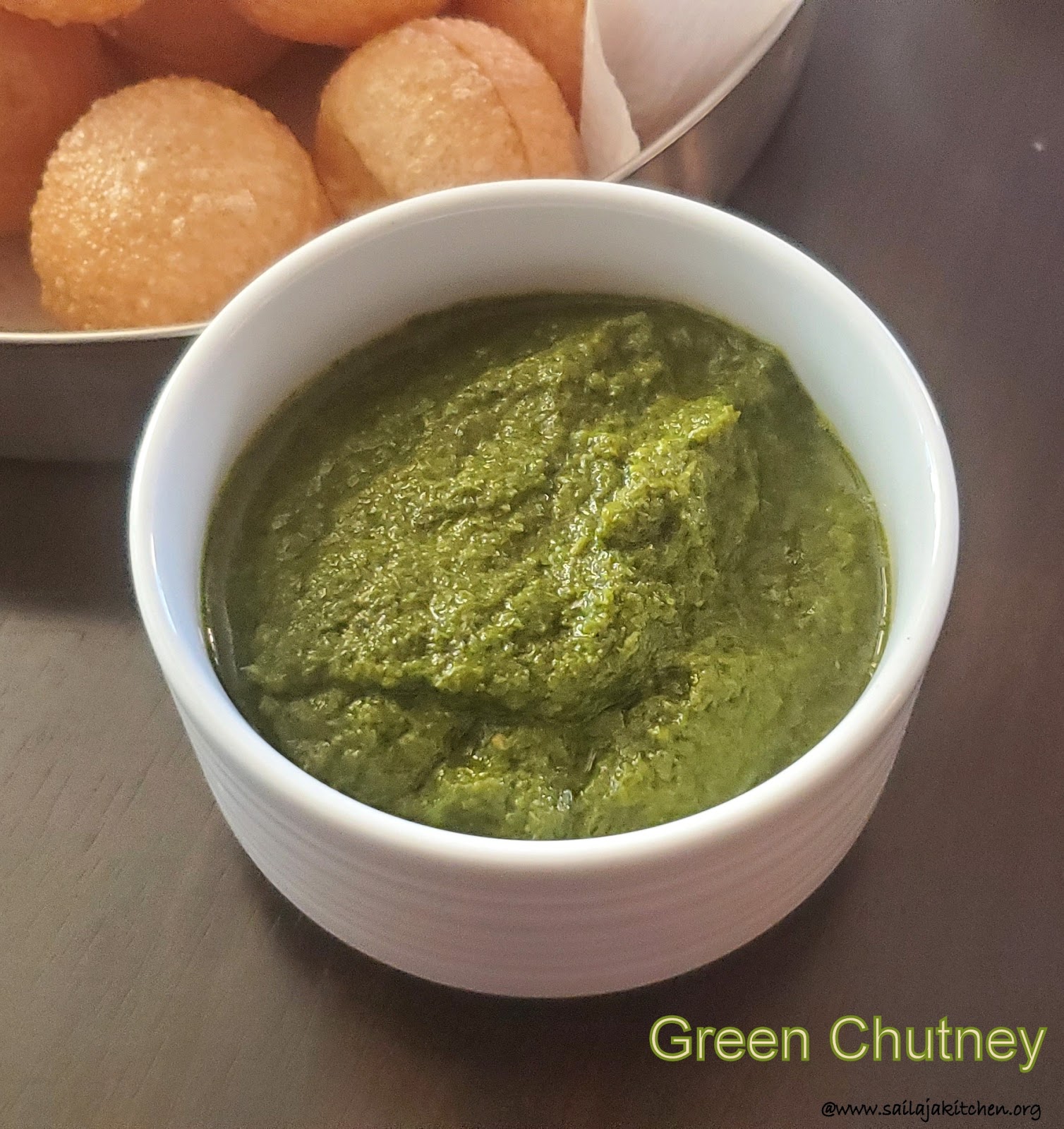 Sailaja Kitchen...A site for all food lovers! Green Chutney / Mint Coriander Chutney For Chaat