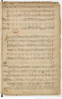 Partition manuscrite de Charpentier pour ses Leçons de ténèbres