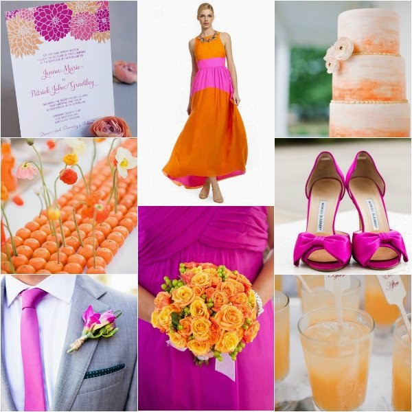 Color Palette Bright Pink and Orange » Varese Wedding