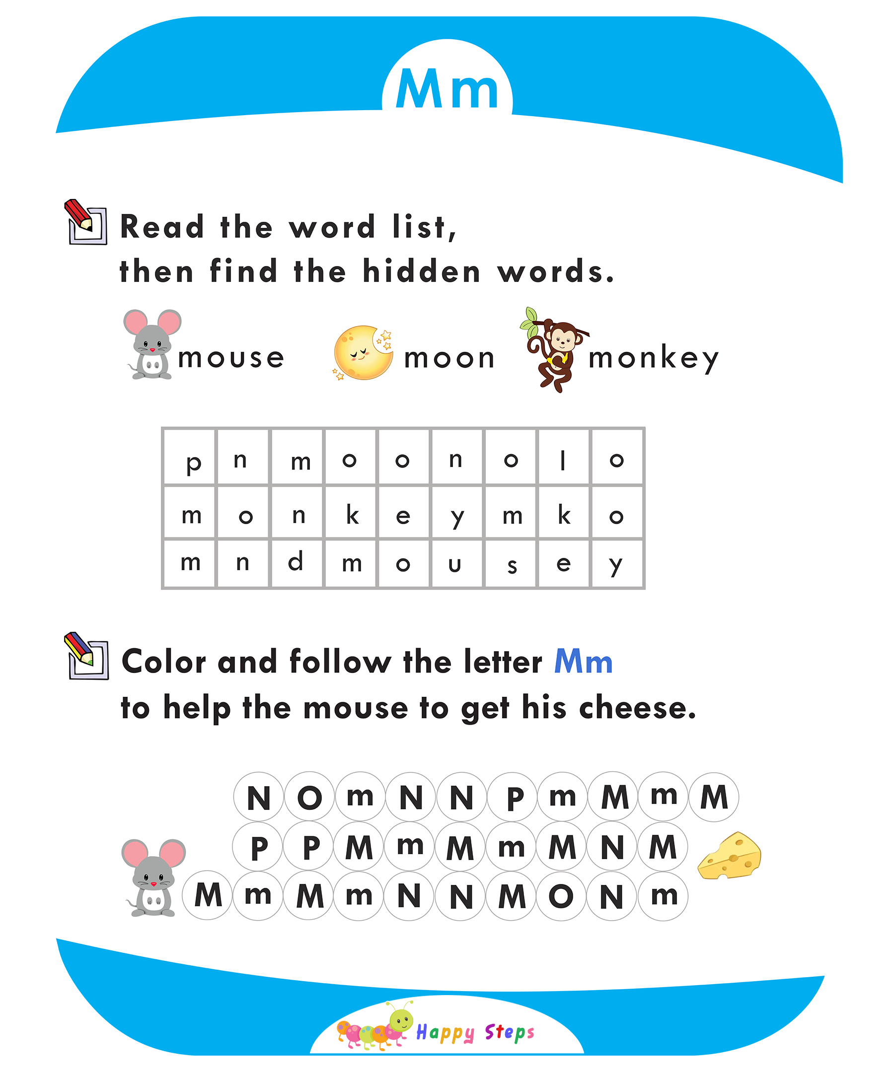 Activity Worksheet -3 Letter M