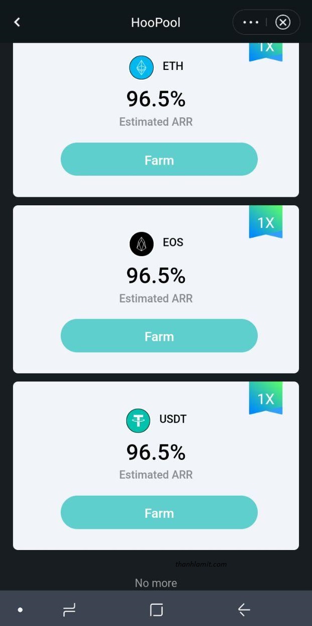 Farm coin bằng USDT