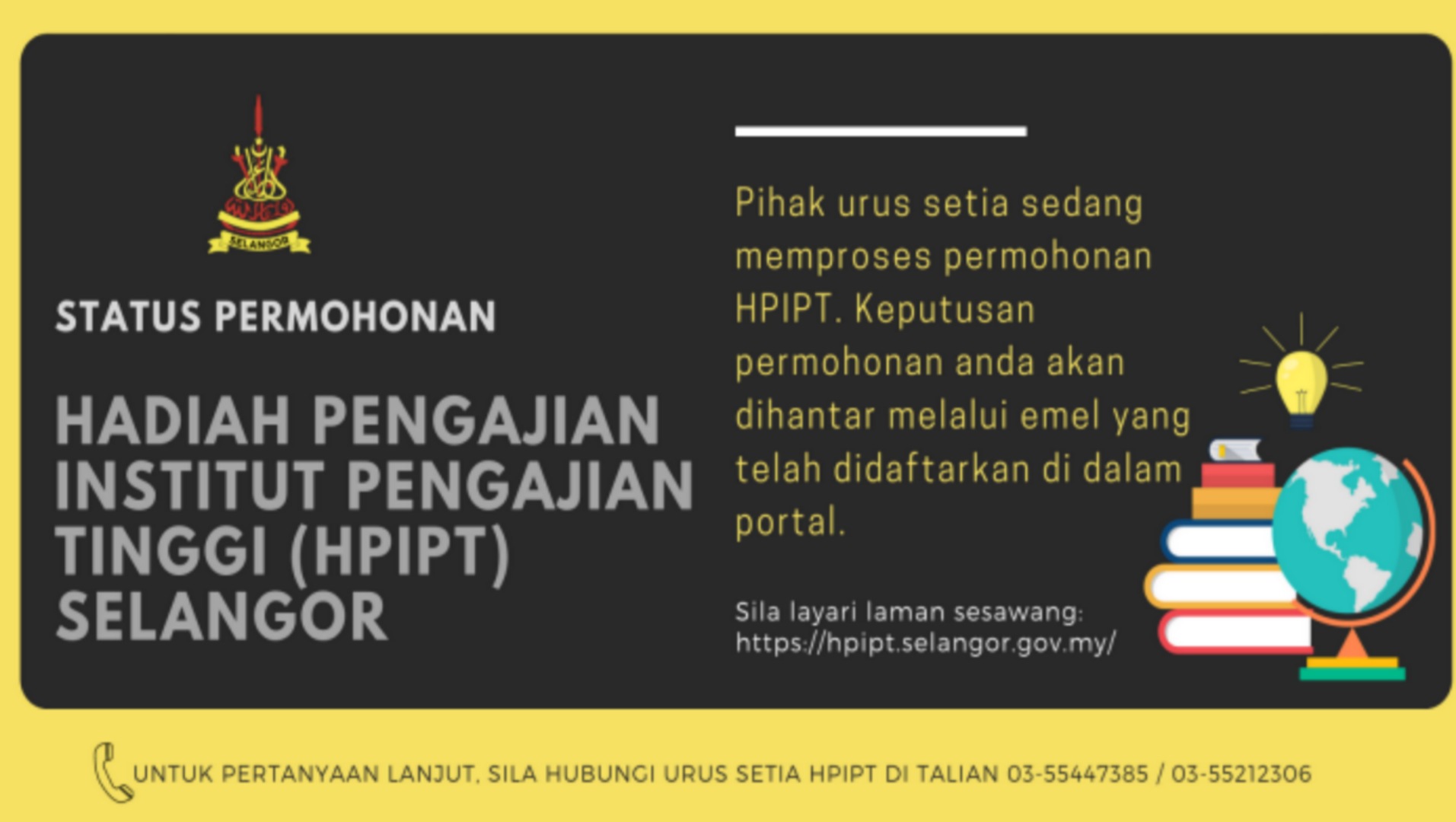 Permohonan HPIPT Selangor 2021 Online (Semakan Status)