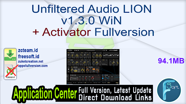 Unfiltered Audio LION v1.3.0 WiN + Activator Fullversion