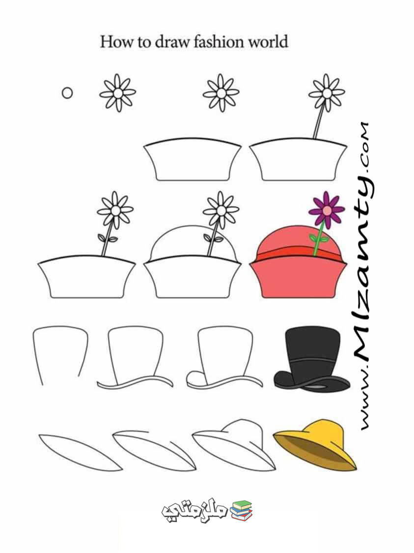 كيفية رسم فساتين وازياء للاطفال ملزمتي