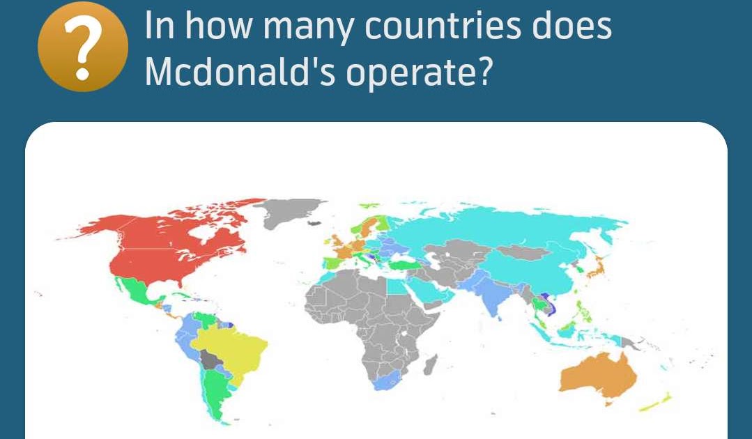 In how many countries does Mcdonald's operate?
