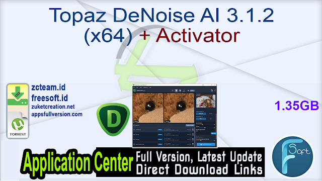 Topaz DeNoise AI 3.1.2 (x64) + Activator_ ZcTeam.id