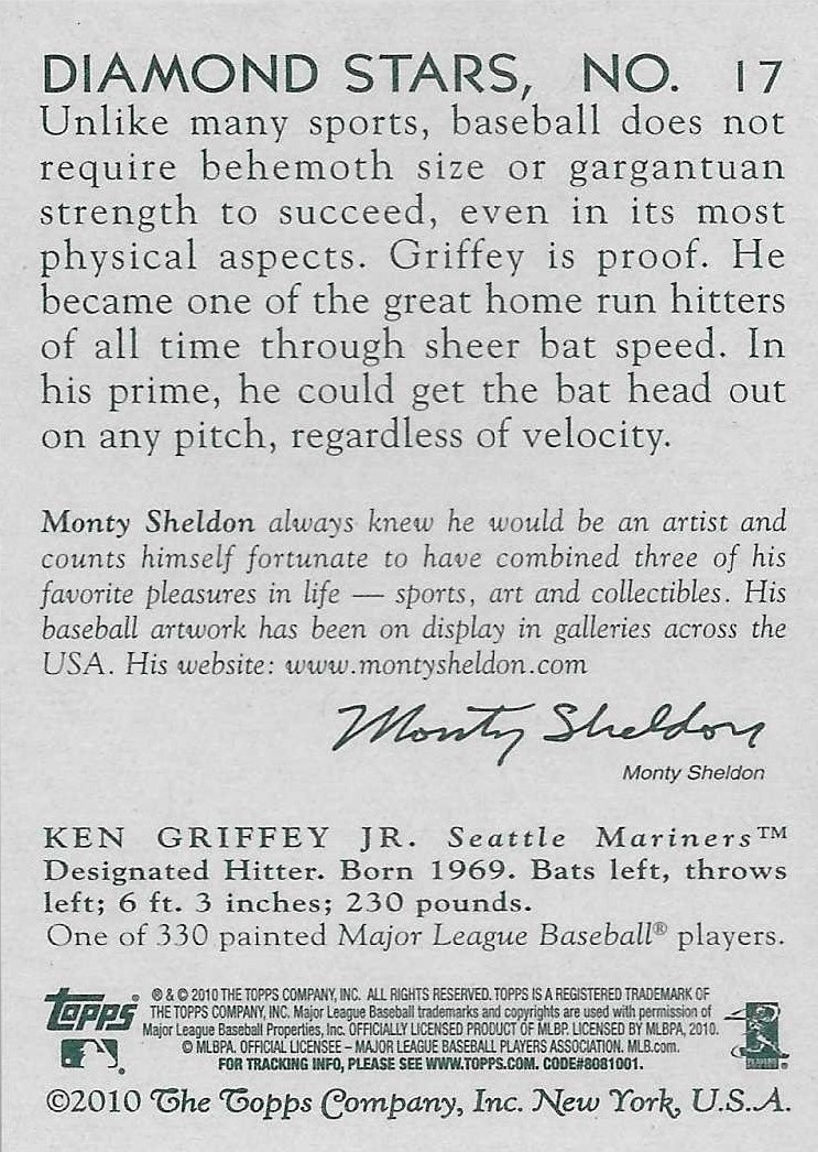 2010 Topps National Chicle Baseball Card #17 Ken Griffey Jr