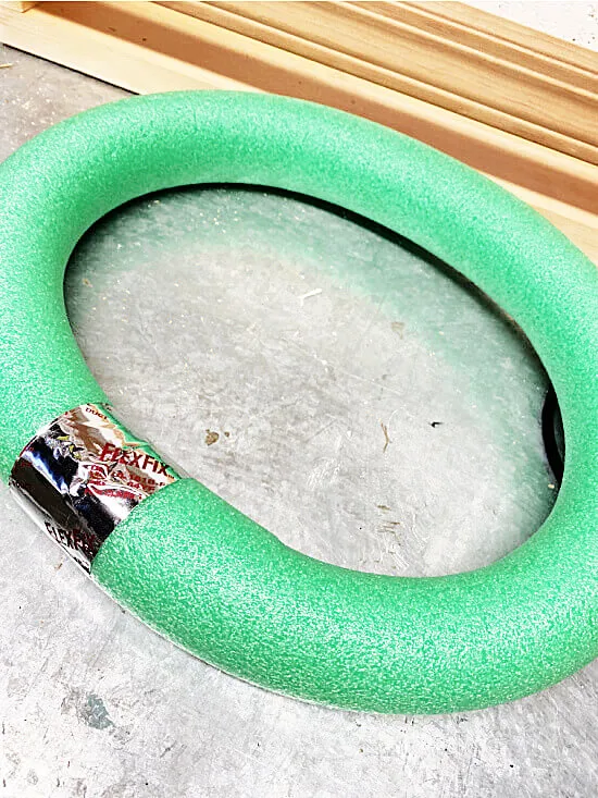 flex tape around pool noodle to form a circle