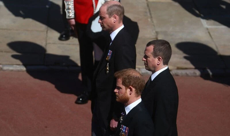 Queen Elizabeth, the Duchess of Cornwall, the Duchess of Cambridge, the Countess of Wessex and Prince Harry