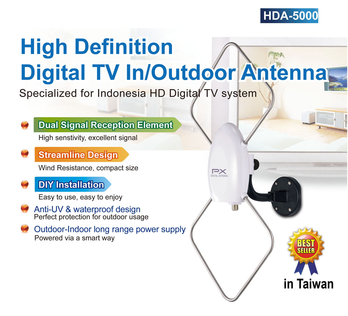 Review Unboxing Antena Digital Px Hda 5000 Indoor Outdoor