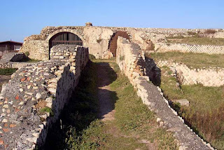 The remains of the Roman villa of Pompeo at Ladispoli, the seaside resort near Rome, where Antonelli died