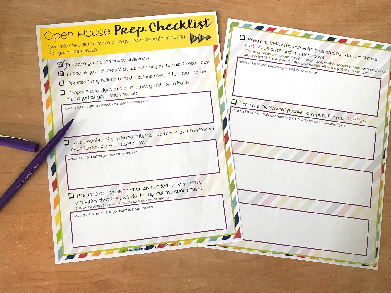 Summer Series 10 Ways to Make Your Open House a Hit! The Classroom Nook