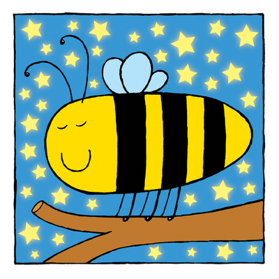picture of sleepy bee from Sleepy Animals kindle children's picture book
