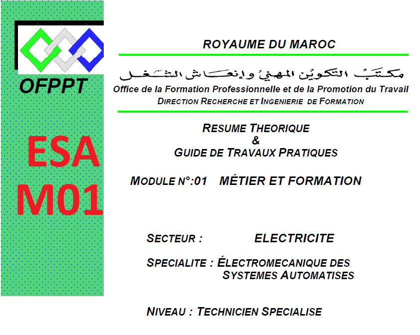 Module N 1 Metier Et Formation Esa