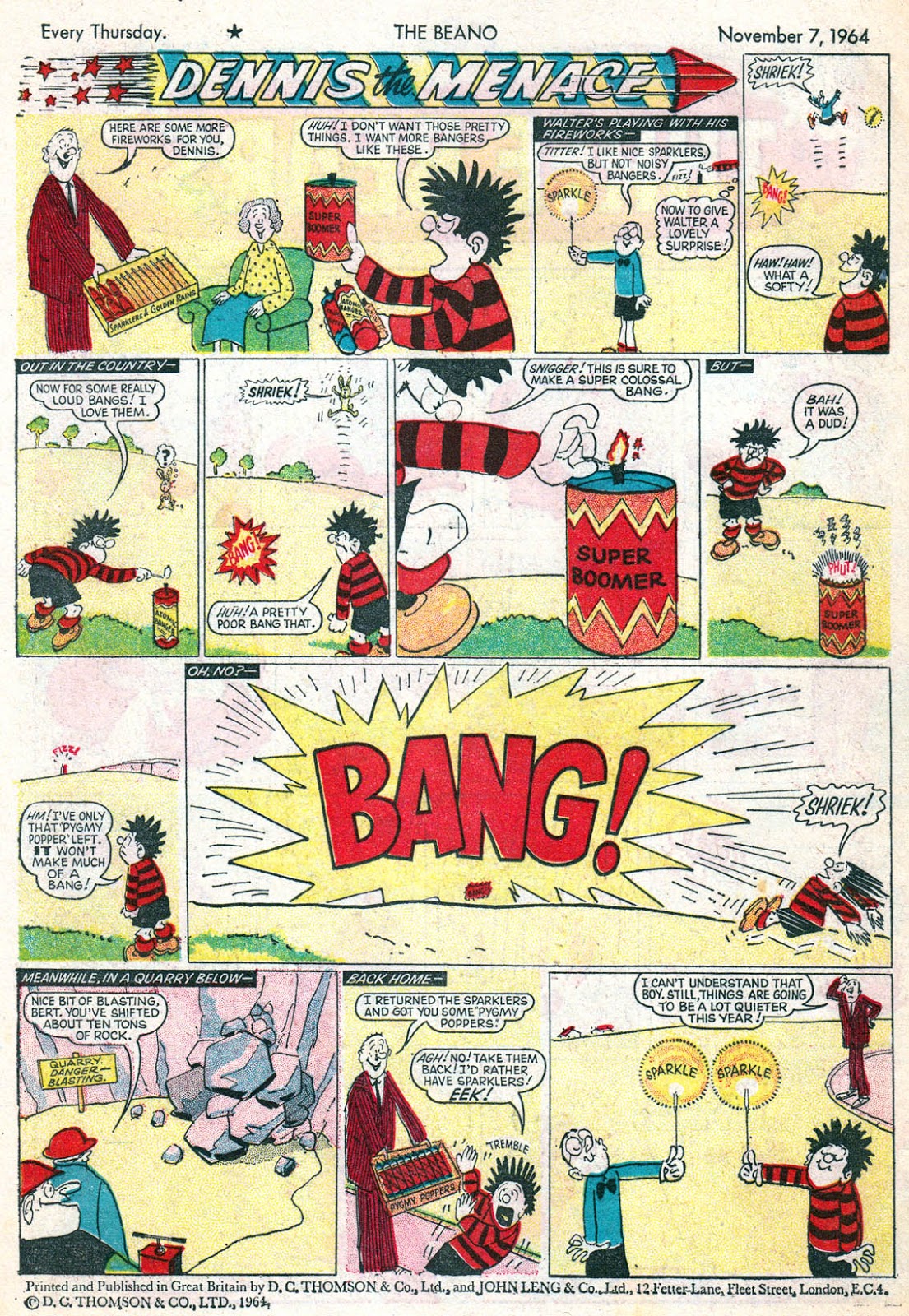 Blimey The Blog Of British Comics Beano Fireworks Fun In 1964