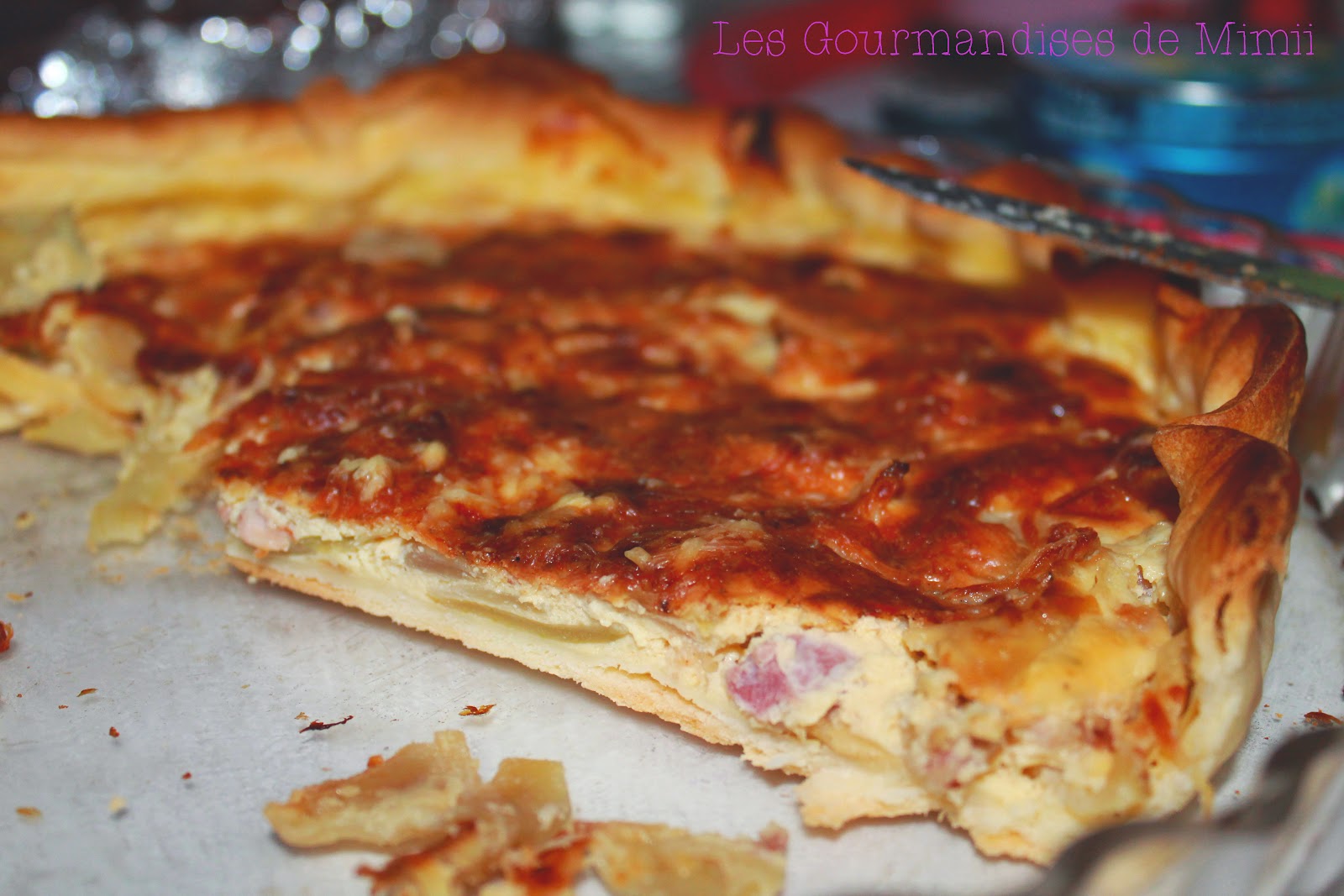 LesGourmandisesdeMimii Tarte aux Oignons lardons & fromage rapé