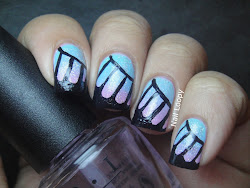 butterfly nails wing gradient