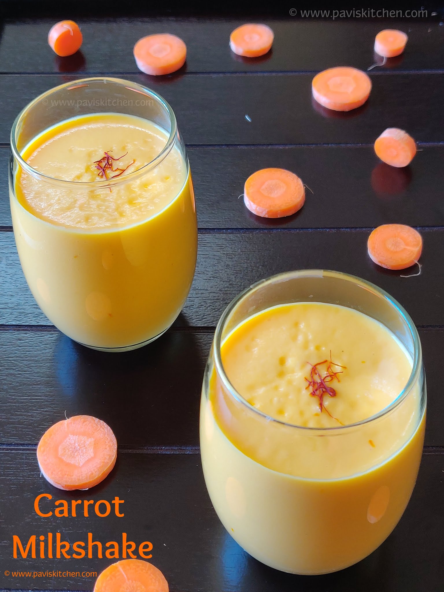 Carrot milkshake recipe how to make carrot milkshake carrot cashew