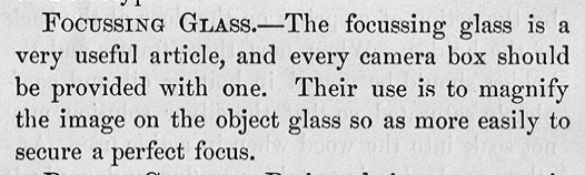 The Photo Palace: Brief History and Development of Ground Glass
