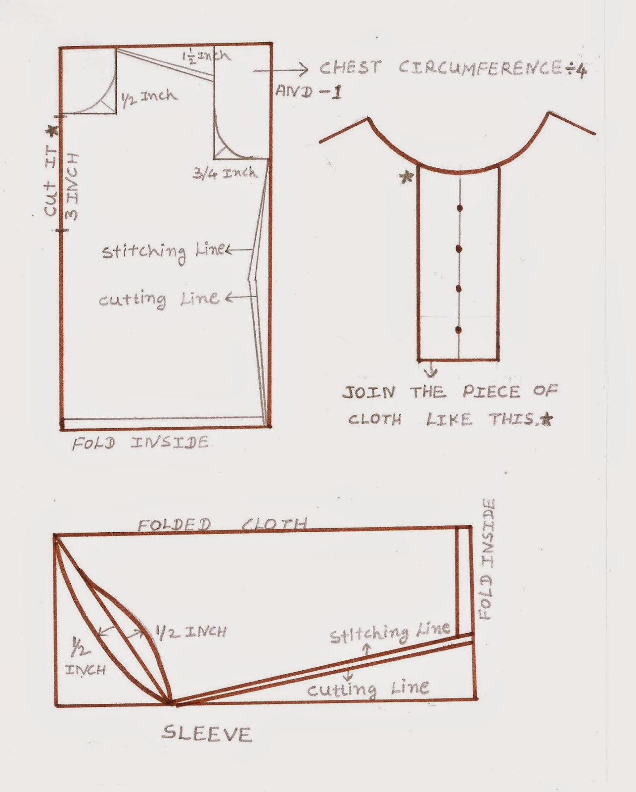 Easy2Stitch How to stitch a Collar Kurta?